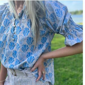 WKND WYFR Floral Patterned Top NWT